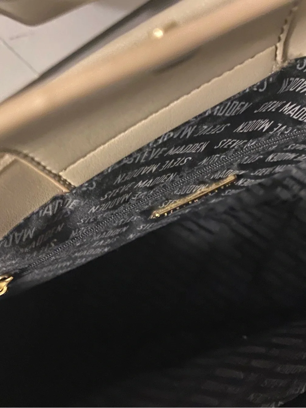 Steve Madden Tan Logo Tote Bag